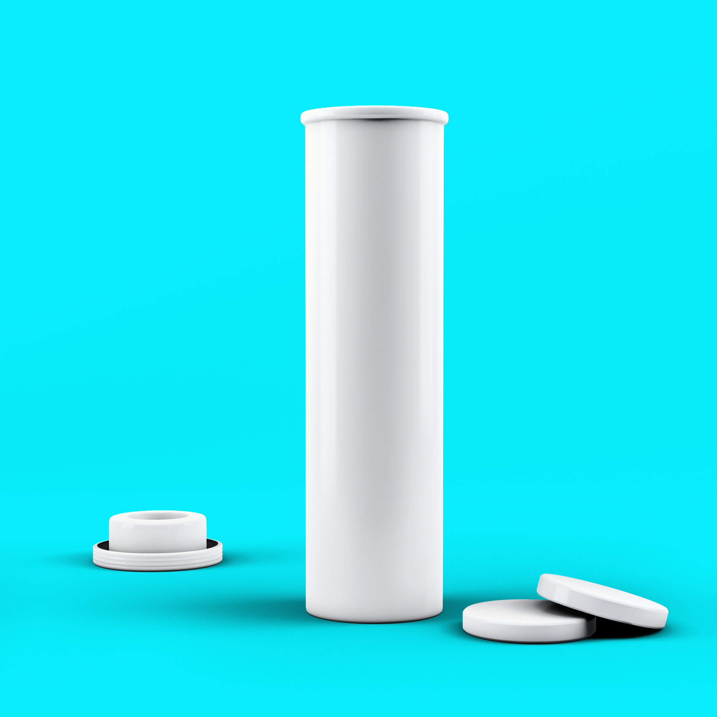 3d Rendering effervescent bottle isolated on toscha background. suitable for your medical design element.