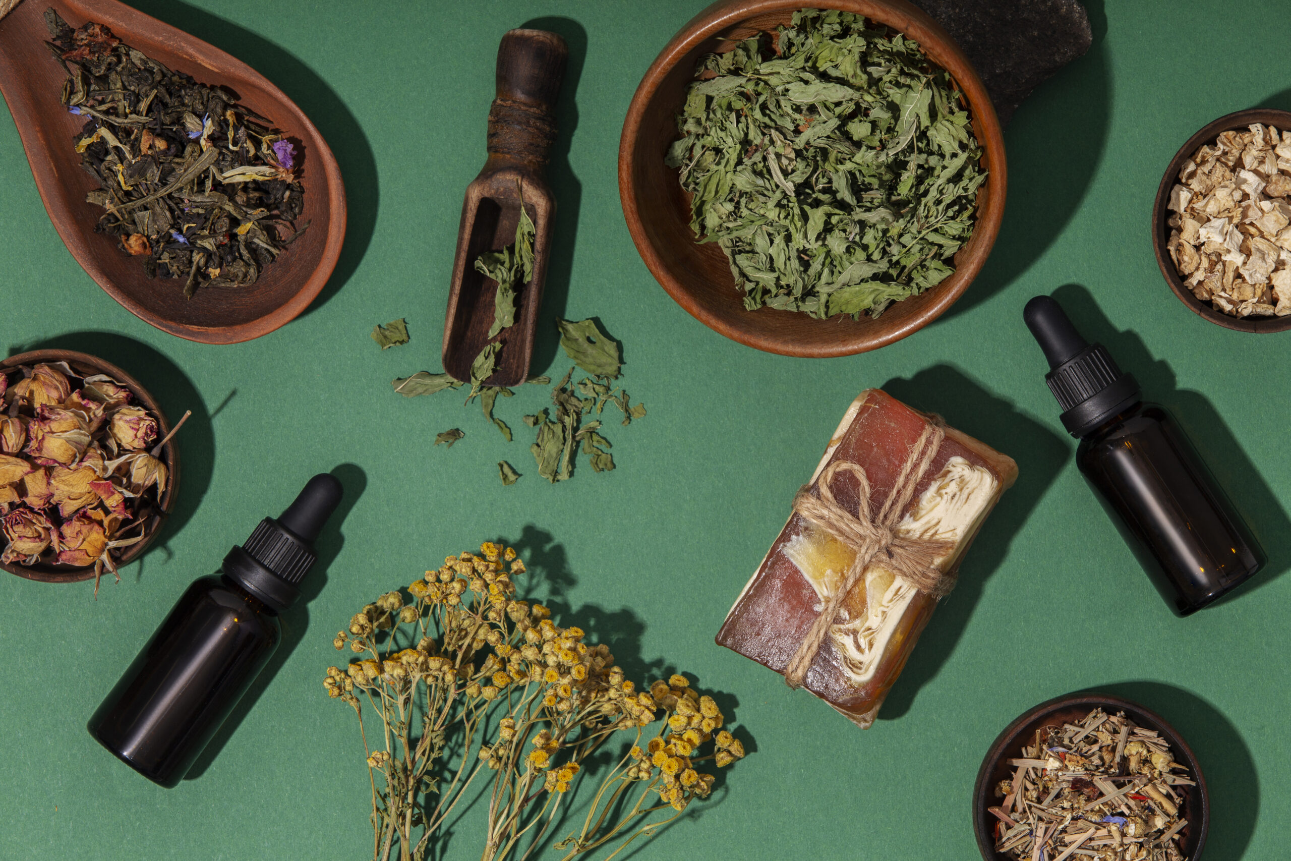 top-view-herbal-therapy-products